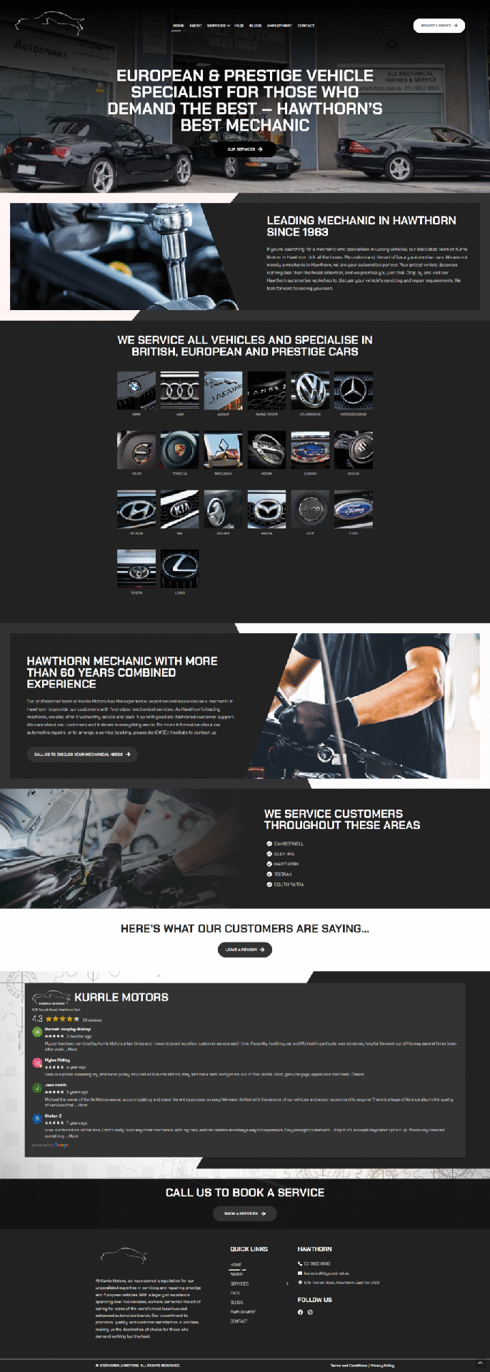 Kurrle Motors website built by Ad On Digital